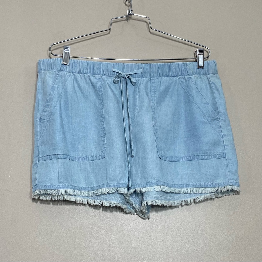 Nwt Calvin Klein Chambray Drawstring Utility 4" Shorts size 12